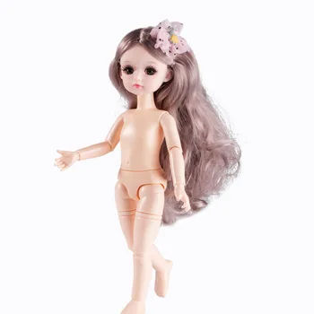 30CM Bjd Boneca Brinquedos 1/6 Multi Móveis Articulados Rosto Bonito de Bonecas Nuas Boneca de Corpo de Maquiagem DIY Brinquedos Podem Vestir-se para a Menina Presentes