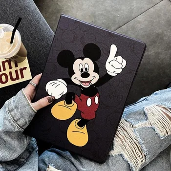 Mickey de Disney dos desenhos animados do iPad Ar 2021 Caso de Ar de 4 de Silicone Protetora Para o iPad Mini Pro 6 10.2 polegadas, 8 de Anti-queda de Capa Mole