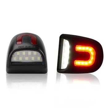 2PCS Vermelho U Tubo LED Luzes da Placa de Licença Traseira da Placa de Licença Lâmpadas Para Chevy Para Silverado Para GMC-Serra 1500 2500