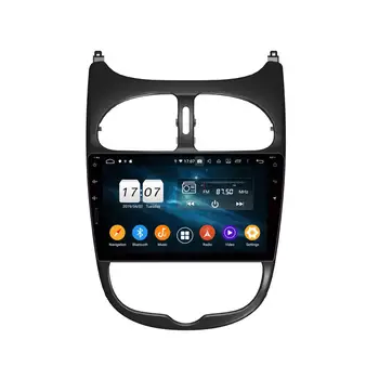 CarPlay PX6 Android De 10 de DVD do Carro da Peugeot PG 206 2000-2016 Rádio Estéreo GPS, Bluetooth, WIFI 5.0 Fácil de Ligar