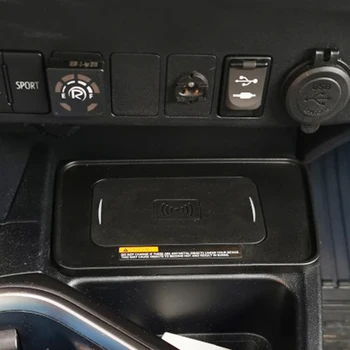 Carro sem fio do carregador QI do carregador do telefone 15w rápido almofada de carregamento do painel de suporte do telefone para Toyota RAV4 2014 2015 2016 2017 2018