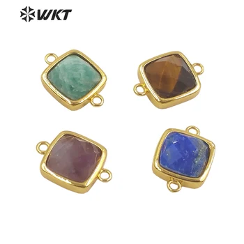 WT-C305 WKT 2022 Verão pedra preciosa conector para mulheres presente bonito e jóias de Alta qualidade tendência forma de quadrado