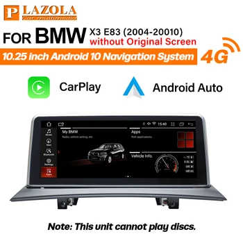 PLAZOLA Android de 10 carros Multimídia de Navegação GPS Player Para BMW X3 E83 2004-2010 sem nenhuma Tela CarPlay AUTO Estéreo AutoRadio