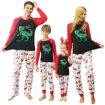 2pcs Conjuntos de Top+calça Homens Mulheres Crianças de Bebê da Família Roupa Combinando Roupas de Natal Natal da Família de Correspondência de Pijama