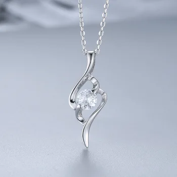 Ms colar da prata 925 esterlina padrão espiral zircão colar pingente contratada requintada jóia de moda presentes