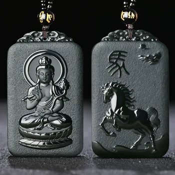Natural hetian Jade Zodíaco Chinês Colar Pingente Moda Jóias Charme Acessórios Esculpida à Mão Sorte Amuleto de Presentes para Mulheres