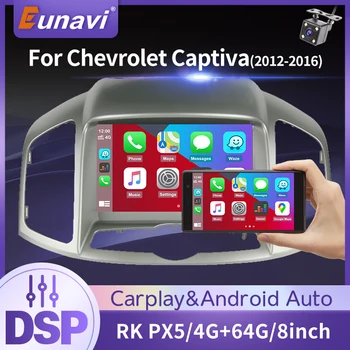 Eunavi 4G+64G Android De 10 Para Chevrolet Captiva 2012 A 2016 auto-Rádio Multimédia Player de Vídeo de Navegação GPS 2 din dvd PX5 8Core