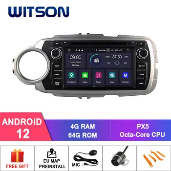 WITSON Android 12 RÁDIO do CARRO PARA TOYOTA YARIS 2012 Carplay Multimídia Auto de Áudio Estéreo GPS de Navegação IPS RDS Navegação