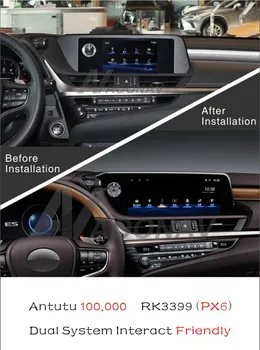 Lexus ES ES250 2018 2019 2020 2021 de Vídeo do Carro Autoradio de Navegação GPS do Telefone de Ligação Carplay de 12,3 polegadas Android PX6 Rádio do Carro