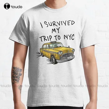 Eu Sobrevivi a Minha Viagem Para nova York Clássica T-Shirt de Algodão t-shirts Para Mulheres Personalizado Aldult Adolescente Unissex Digital de Impressão de T-Shirt em Xs-5Xl