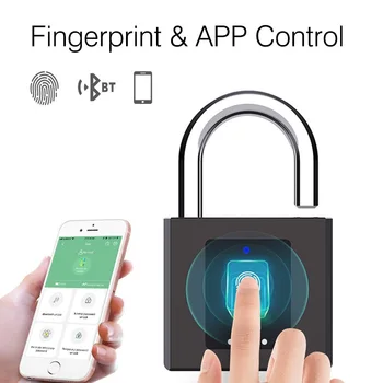 Fechadura biometrica Inteligente Cadeado Digital /app Desbloquear o Bloqueio Eletrônico IP65 Waterproof a Fechadura da Porta do Dormitório Ginásio Trava de Segurança