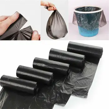100pcs /5roll Descartável Saco de Lixo Limpeza de Plástico, Sacos de Lixo Acessórios para Limpeza