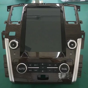 PX6 2Din auto-Rádio Tesla Android 9 a Navegação GPS, Leitor Multimídia NISSAN PATROL Y62 2010 de 13,6 polegadas de Madeira Estéreo Unidade de Cabeça