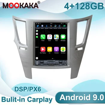 Tesla Tela Android 9.0 64 GB PX6 Car Multimedia Player de Navegação GPS Para Subaru Legacy Outback 2009-2014 Auto Unidade de Cabeça de Rádio