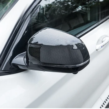 Para BMW X3 G01 X4 G02 2018 2019 ABS Cromado e fibra de Carbono para o Carro do Lado do espelho retrovisor Tampa da Guarnição de Carro Estilo acessórios 2pcs