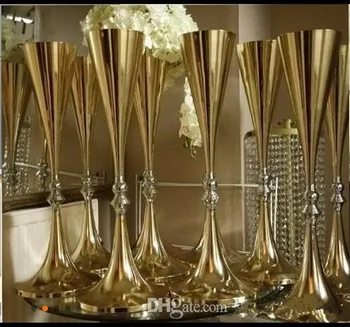 70 cm 27 cm de altura ouro, bodas de Prata vaso de Flor Bling Tabela de Central Espumante, Decoração de Banquetes Estrada Levar Decoração