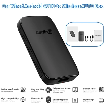 Carlinkit com Fio para sem Fio Carplay Android Caixa de Rápida Transmissão de Dados sem Fio Carplay Suporte de Adaptador de Telefone Android