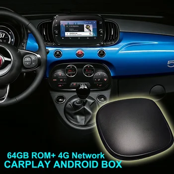 64GB ROM Processador Qualcomm Carro Inteligente Caixa AI de Voz do Leitor de Vídeo Android Carplay Caixa De 500L FIAT 500 500X Argo abarth 595 2018