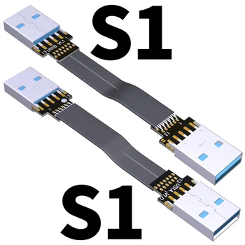 ADT USB3.0 macho para Macho Famale para Famale Ultra fino e leve através do cabo de ligação de Um Famale para Um Macho Duplo canto 10G/bps