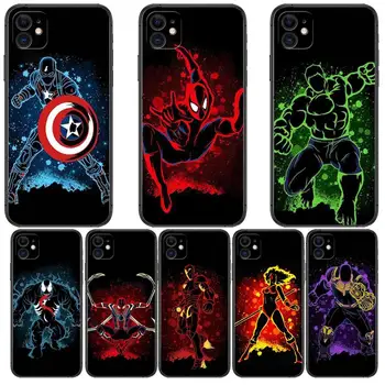 Super-Herói da Marvel Arte Casos de Telefone Para o iphone 13 Pro caso Máximo 12 11 Pro Max 8 PLUS 7PLUS 6S XR X XS 6 mini se móvel celular