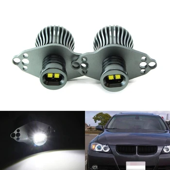 2X LED Anjo Olho Marcador de Lâmpadas para BMW E90 Série 3 20W Xenon Branco do DIODO emissor de Luz