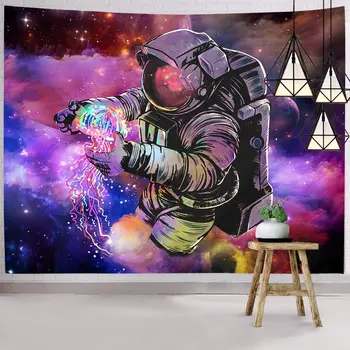 2020 nova decoração do quarto tapeçaria psicodélico astronauta tapeçaria hippie quarto pendurado na parede cobertor artista home decoratLG814-17