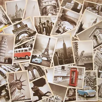 Monte de 32 Viagens Postal Vintage Foto de Paisagem Imagem do Poster de Cartões postais