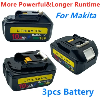 Novo bl1860 recarregável da bateria 18 V 10000mah Makita Li ion 18 V bateria bl1840 bl1850 bl1830 bl1860b LXT 400 +4A carregador