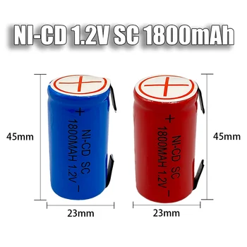 Substituição de bateria batterie 1,2 V 1800mAh vermelho e azul aleatória de entrega Subc bateria recarregável de níquel cádmio