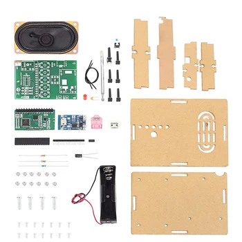 Rádio FM Kit DIY Solda Projeto Ajustável Receptor sem Fio LCD FM Rádio Digital Módulo de Kits DIY para Inclinada