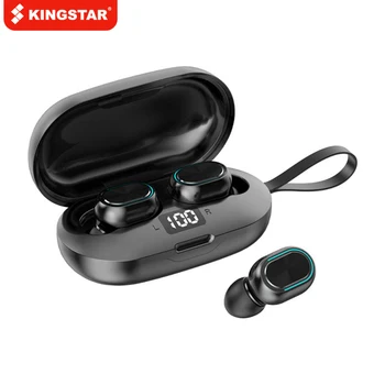 KINGSTAR T80 TWS Fones de ouvido Bluetooth fone de ouvido sem Fio LED Display Digital Estéreo de Fones de ouvido Mini-Em-Orelha de Esportes Fone de ouvido Com Microfone