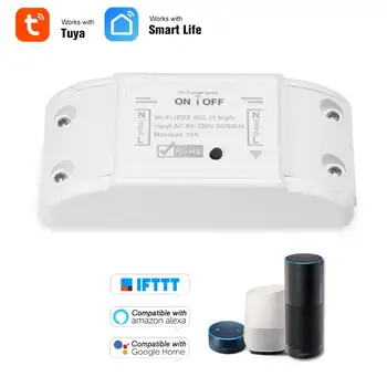 Casa inteligente sem Fio wi-Fi Remoto Interruptor Disjuntor Domotica DIODO emissor de Luz do Módulo do Controlador Alexa Inicial do Google Alice Smartlife Tuya APP
