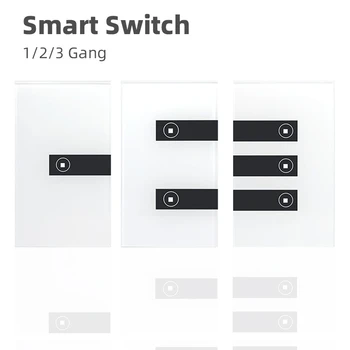 Tuya de Parede wi-Fi Smart Switch-NOS a American Standard Montado em Painel de Controlo de Voz de Telefone Tocar Piano, Pintar 1/2/3 Forma