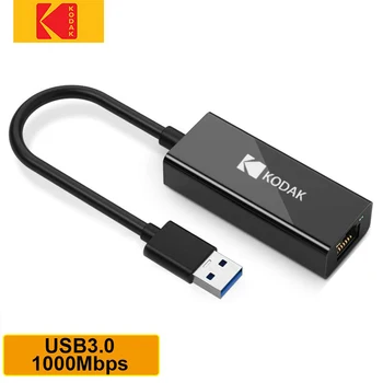 KODAK T502A USB 3.0, Rede sem Fios do Computador Placa de Interface de Ethernet Adaptador USB para RJ45 Lan para Windows 10/8/7 Laptops Macbook