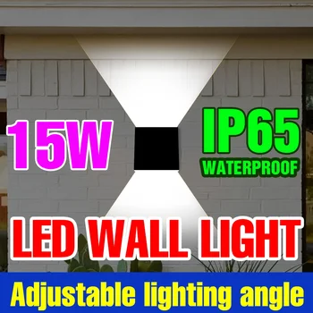 15W LED de Parede Luz 110V Armários Lâmpada de Parede à prova de água IP65 Quarto, Casa, Decoração a Iluminação da Lâmpada do Alumínio SMD 2835 Sala de estar Lampara