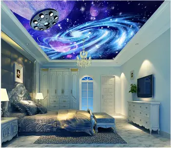 3d papel de parede personalizado com foto universo de Fantasia espaço galaxy mural de teto decoração home 3d murais de parede papel de parede para sala de estar