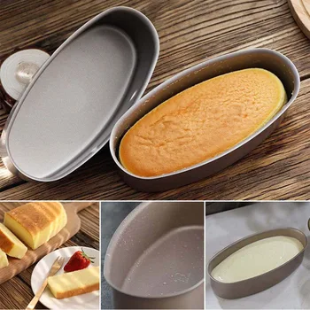 Forma Oval Antiaderente Assadeira Pão Bolo Pan Molde De Bolo De Queijo De Estanho Cozinha Cozimento Ferramenta