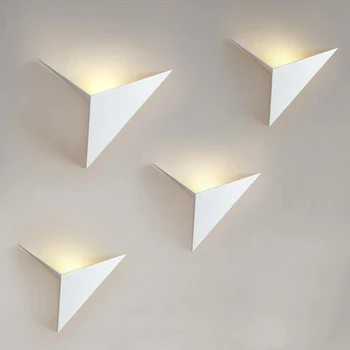Moderna forma de triângulo da parede do diodo emissor de luz Nórdica Interior Lâmpadas de Parede da Sala de estar Luzes 3W AC220V Simples Iluminação de decoração de Casa