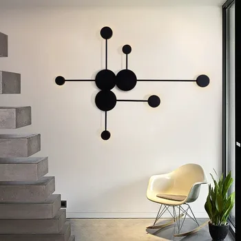Decorativos de escada lâmpada de parede moderna e minimalista, sala de estar, corredor lâmpada de parede da personalidade criativa Nórdicos quarto lâmpada de cabeceira creati
