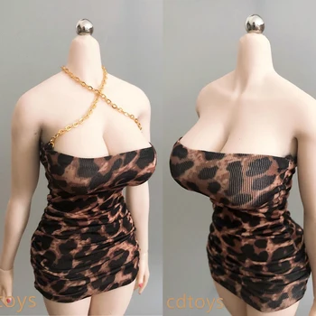 1/6 da Moda sexy leopard tubo superior do vestido adequado para emborrachados militares do sexo feminino em estoque