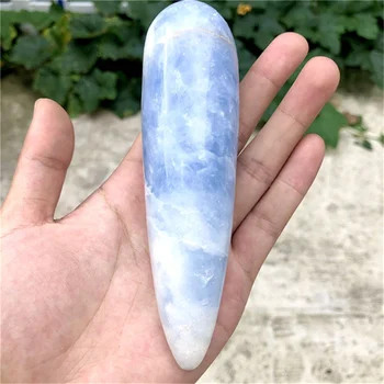 O quartzo Natural, artesanal cristais celestite bastão de massagem cura de pedra para venda