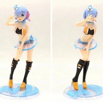 23cm Anime Vida em um mundo diferente de zero Figura Cartão de menina Rem PVC Figura de Ação Colecionáveis Modelo de Brinquedos do miúdo de presente