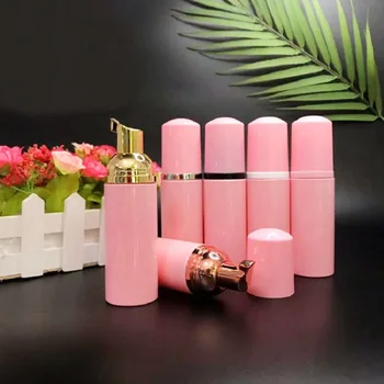 50ML de plástico cor-de-rosa garrafa de espumante bomba de espuma/MOUSSE de limpeza facial da água de líquido para lavagem de mãos, loção a emulsão de sabão pele embalagem