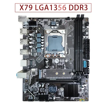 X79 de Jogos para PC placa-Mãe Com Cabo SATA+massa Térmica LGA1356 2XDDR3 ECC REG Slot de Memória M. 2 NVME SATA3.0 placa-Mãe