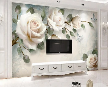 Beibehang papel de parede Personalizado 3d estéreo flor PLANO de fundo de parede decoração home 3d papel de parede sala quarto de Fundo mural