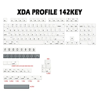 142Keys PBT tecla cap XDA Perfil DYE-SUB inglês Teclado Mecânico Keycaps Conjunto M76A