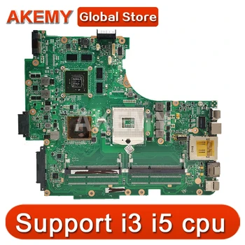 Para o Portátil ASUS Motherboard N53J N53JF N53JN N53JL N53JG HM55 W/ GT425M 1G 2* Slots de memória RAM placa-mãe Suporte i3 i5 cpu