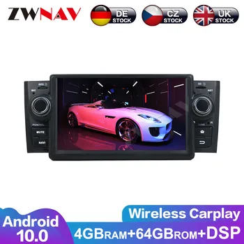 ZWNVA Android 10.0 Carro DVD CD Estéreo Unidade de Cabeça Para Fiat LINEA 2007-2013 Carro Player de Multimídia de Auto-Rádio de Navegação GPS BT, Wifi