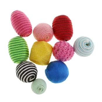 10pcs Sortidas linha de Crochê Esferas para o DIY de Artesanato de Jóias de Fazer Beading