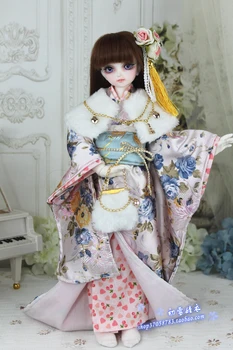 1/4 1/3 BJD Acessórios da boneca roupas Quimono Japonês yukata+bolsa+lenço para BJD/SD,não incluem boneca,sapatos,peruca e outros